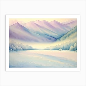 Winter's Whisper: A Mountain Creek 2 Art Print