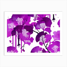 Purple Flowers 12 Art Print