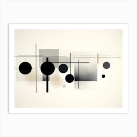 Abstract Black And White Painting 3 Art Print