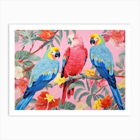 Colourful Parrot Painting 2 Art Print