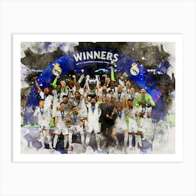 Real Madrid Winners Art Print