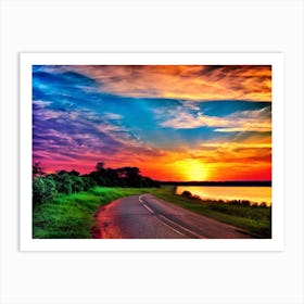 Sunset Road Art Print