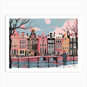 winter in Amsterdam Art Print