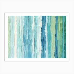 Blue And Green Stripes Art Print