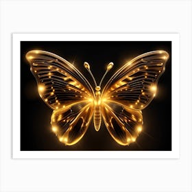 Golden Butterfly 96 Art Print