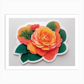 Chinese Rose Art Print