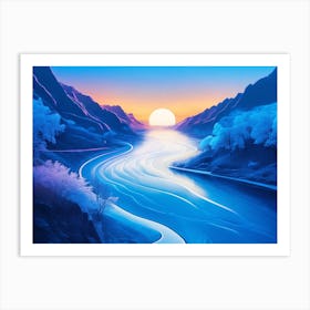 River In The Mountains 2 Art Print