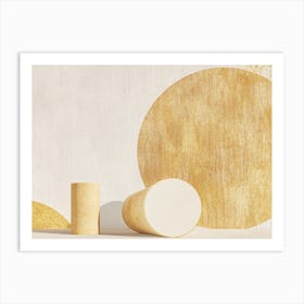 Golden Circles Art Print