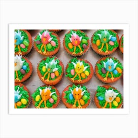 Easter Cupcakes 5 Art Print