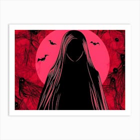 Woman With Bats Art Print