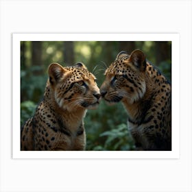 Leopards In The Forest Art Print