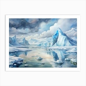 Icebergs Art Print