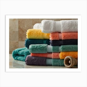 Colorful Towels Art Print