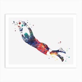 Male Soccer Player Goalkeeper Art Print