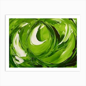 Green Swirl Art Print