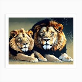 Lions 2 Art Print