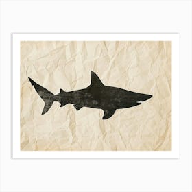 Cookiecutter Shark Silhouette 1 Art Print