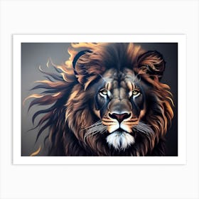 Lion Painting 14 Art Print