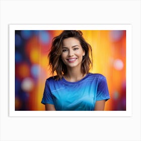 Beautiful Young Woman Smiling Art Print