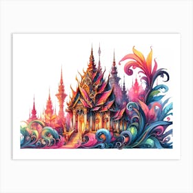 Thailand Temple 1 Art Print