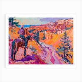 Cowboy Painting Bryce Canyon Utah Art Print