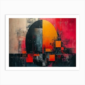 Colorful Chronicles: Abstract Narratives of History and Resilience. Abstract Painting 4 Art Print