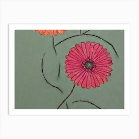 Gerbera Daisies Art Print