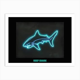 Neon White Tip Reef Shark 6 Poster Art Print