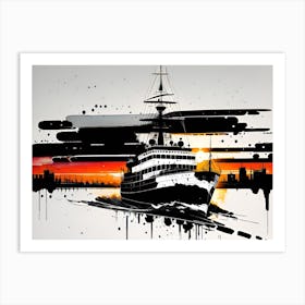 Ship In The Sky Art Print