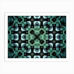 Modern Abstraction Watercolor Green Decor 2 Art Print