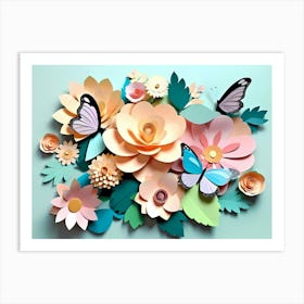 Paper Flowers 1 Art Print