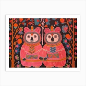 Koala 3 Folk Style Animal Illustration Art Print