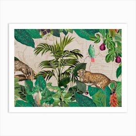 Wild Jungle Cats Art Print