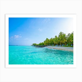 Relax Ocean Glow Earth Horizon Idylli Light Calm Dawn Paradise Sunrise Splash Banner At (16) Art Print