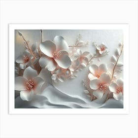 3d Artwork Flowers 1 Art Print