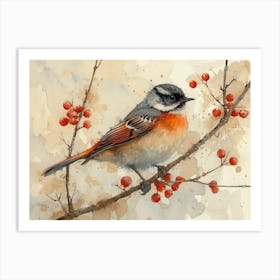 Calligraphic Wonders: Robin 1 Art Print