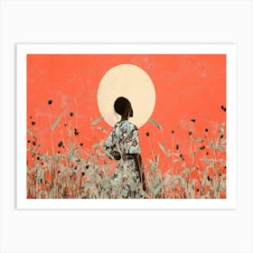 Woman In A Field 1 Art Print