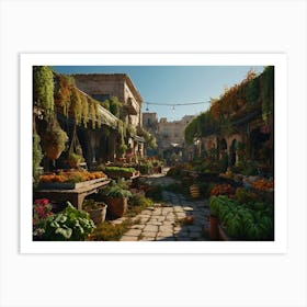 Vegetable Market Art Print