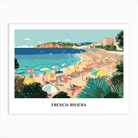 French Riviera Vintage Travel Poster Landscape 3 Art Print