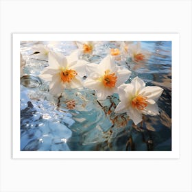 Daffodils In Water 8 Art Print