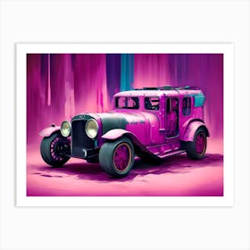 Pink Car 1 Art Print