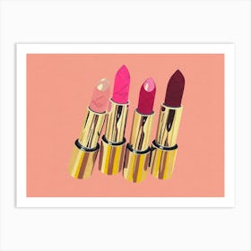 Lisa's Lipsticks Art Print
