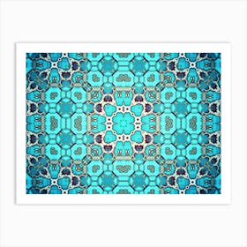 Abstraction Blue Watercolor And Alcohol Ink Pattern And Texture 3 Art Print