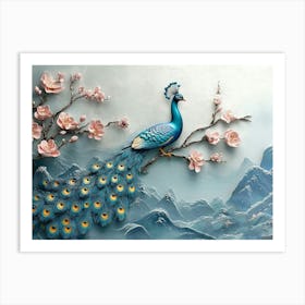 Peacock Painting 1 Art Print