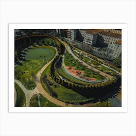 Photo Cityscape of Milan city. Parco del Portello Art Print