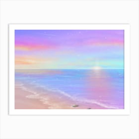 Sunset At The Beach Art Print