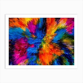 Abstract Colorful Holi Background Art Print