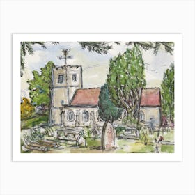 Hollingbourne Church 18th Aug 2024 Art Print