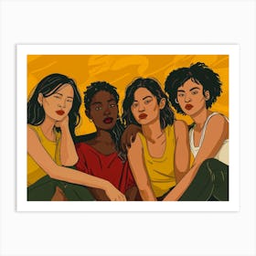 Portrait Of A Group Of Women 1 Art Print