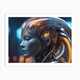 Futuristic Woman 3 Art Print